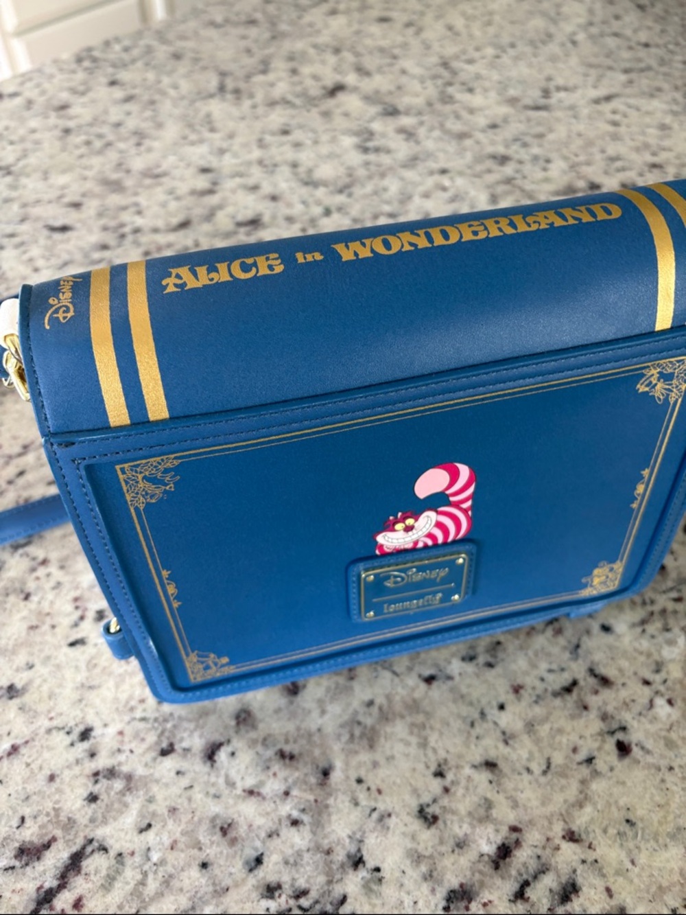 Disney Alice in Wonderland Blue Book-Style Crossbody Loungefly - Picture 4 of 4